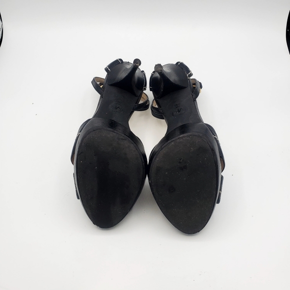 Michel Kors Women Black leather Heels size 8 - Picture 5 of 10